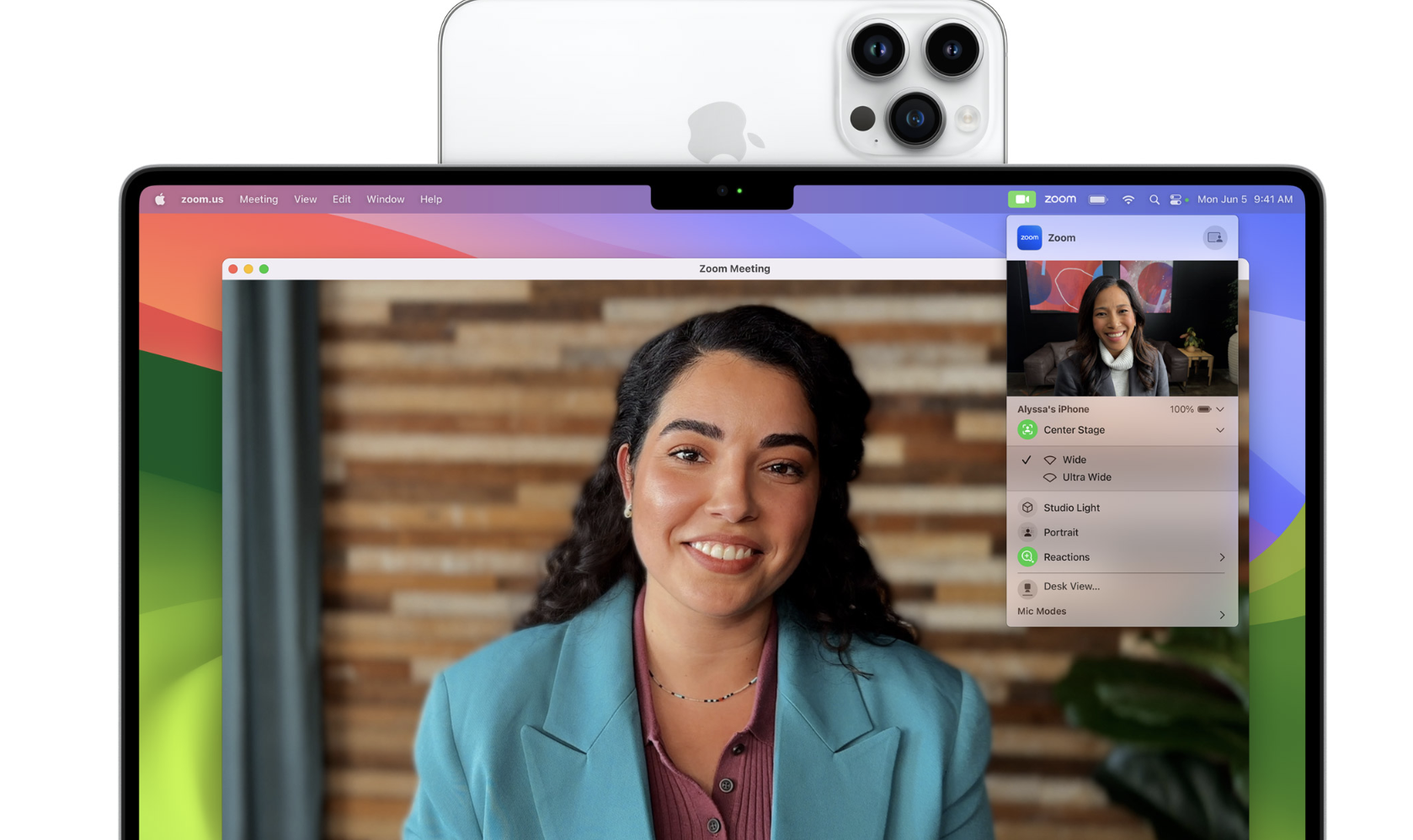 Everything about MacOS 14 Sonoma, Beta dates, and compatible Mac models 3 Apple MacOS Sonoma - Video conferencing frame