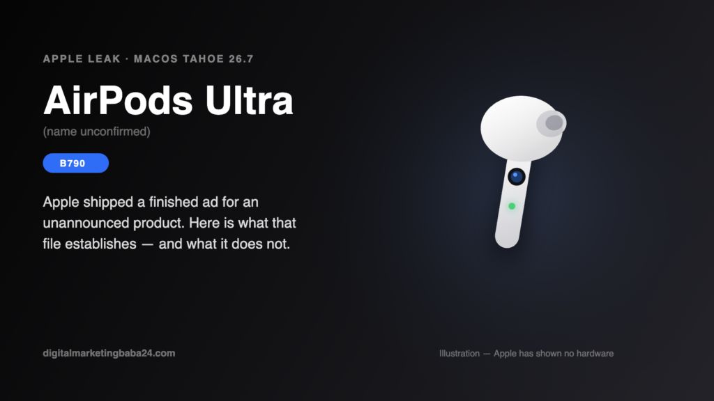 AirPods Ultra leak: Apple codename B790 camera-equipped AirPods