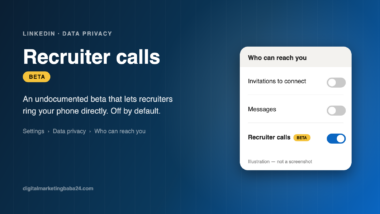 LinkedIn Recruiter calls BETA setting under Data privacy